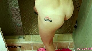 I watched this shy blonde teen shower after her shoot