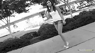 Naughty Asian Babe Picked Up For Intense Interracial Threesome With Riding And Facial