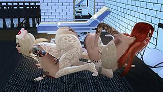 Horny nurse Bella fucks her patient Mila in the hospital