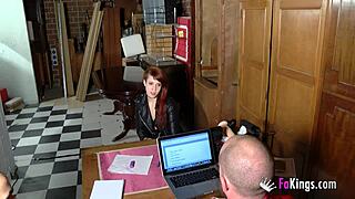 Horny Shy Redhead Teen 18+ Teases Nonstop During Her First USA Casting