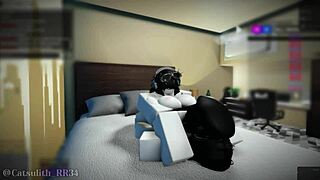 They return for threesome sex with big cocks in bent over, missionary, and riding positions.