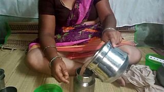 Aunty goes hardcore with stepbrother revealing her hairy pussy outdoors