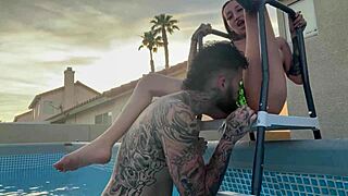 Paying the Pool Boy Turns Into a Wet, Rough Teasing Session