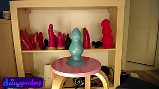 Blue depth solo fisting with dildo and buttplug gaping.