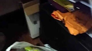 my stepmom pretending not to look at the big black cock