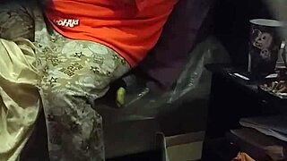 my stepmom pretending not to look at the big black cock