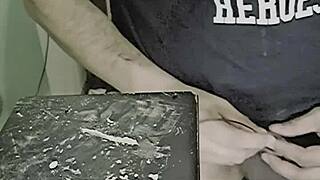 Ezsosa's crazy uncensored solo masturbation with fat cock in bedroom