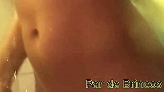 I flashed tits after bath and rode big cock