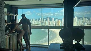 the millionaire teaches how to make the ebony woman cum with swollen pussy in bent over position.