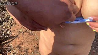 Ex-Girlfriend Lured and Fucked Hard in Jungle with Rough Spanking