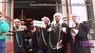 Fat Tuesday Brings Out Wild Milf Flashing Tits at Party