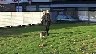 Caregiver got naughty playing with her cat on the hospital ward.