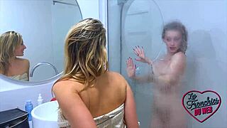 Stella and Emmanuelle, two insatiable nymphos with small tits in lingerie.