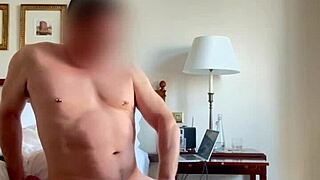 Stroking hard in my hotel room with the window wide open.