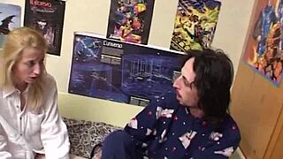 Caregiver got naughty playing with her cat on the hospital ward.