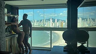 the millionaire teaches how to make the ebony woman cum with swollen pussy in bent over position.