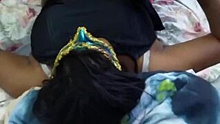 Black naughty girl with tasty ass enjoys deep anal and blowjob