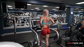 Horny Teen Seeks Deepthroat Action In Public Gym