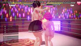 Intense Lesbian Battle Unfolds Passionately