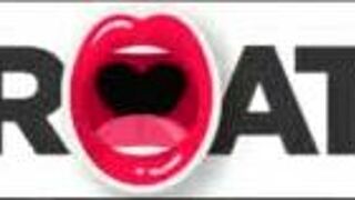 Busty blonde throating massive cock