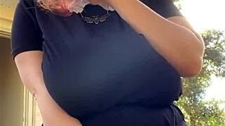 i see the alt milf next door smoking outback with short hair and piercings