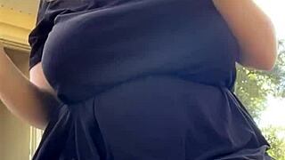 i see the alt milf next door smoking outback with short hair and piercings