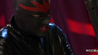 Whornyfilms police officer in a hardcore threesome with a masked guy at work