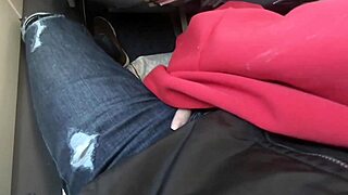 Public airplane handjob and blowjob - lexi aaane