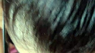 Teen 18+ gives blowjob on the little head