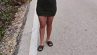 Latina Whore Flaunts Ass And Tits On Mexican Public Road