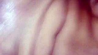 She masturbates alone in the bathroom