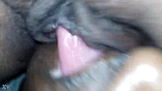 sucking and fingering ebony wife's pussy at rest stop