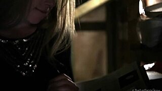 Amber A hides her shaved teen body while masturbating with dildo