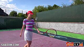 I trained hard with a young Euro redhead for an outdoor pounding session