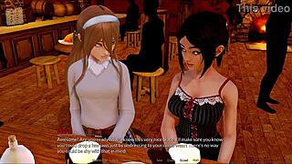 I explore the harem hotel in this game.