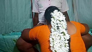 Beautiful aunty caught fucking her servant boy in a raw homemade outdoor scene