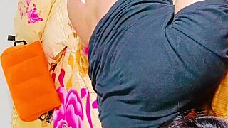 Step sister gets her pussy fucked by step brother in amateur home creampie scene.