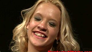 euro babe punished in garage bondage