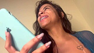 Latina teen bent over for anal doggystyle without condom