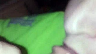 Young lady swallows after giving head