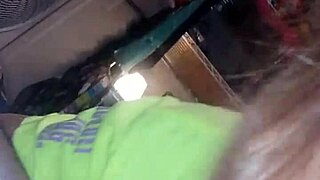 Young lady swallows after giving head