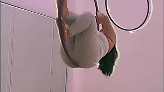 Pinay Pole Dancing With Heels And Doing Aerial Hoops