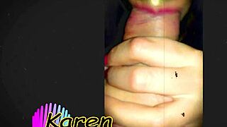 Karen casually sucking cock with tongue in amateur blowjob scene