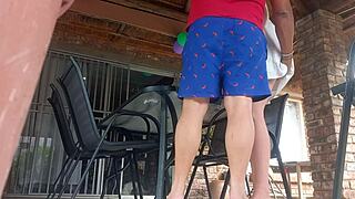 Upskirt Fuck with My Stepmom View from Below!