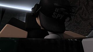 roblox girl sneaks into bedroom for late-night blowjob on sleeping boyfriend's cock. she couldn't resist the fun!