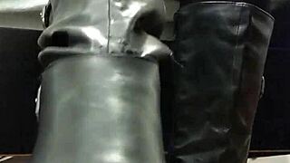yuki worships boots and feet in bdsm humiliation