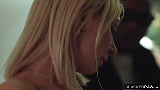 tiny blonde takes monster bbc on camera