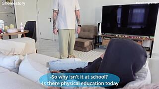 Stepfather Punishes Teen in Ass for Skipping Classes