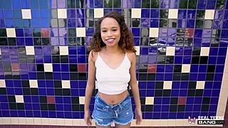 real teen 18+s - beautiful ebony teen 18+ cecilia lion gets fucked