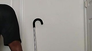 Early morning solo undressing to spread buttocks open